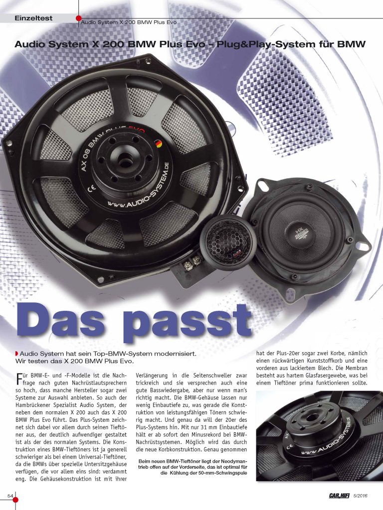 PRESSE – AUDIO SYSTEM GERMANY